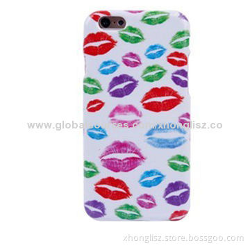 New Arrival Sexy Lips Series Water Printing PC Case for iPhone 6, Free Samples Will be OfferedNew